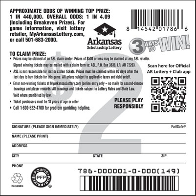3 Ways to Win - Game No. 786 - Back 3 Ways to Win - Game No. 786