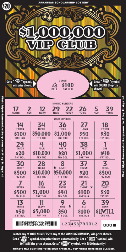 $1,000,000 VIP Club - Game No. 759 - Uncovered $1,000,000 VIP Club - Game No. 759