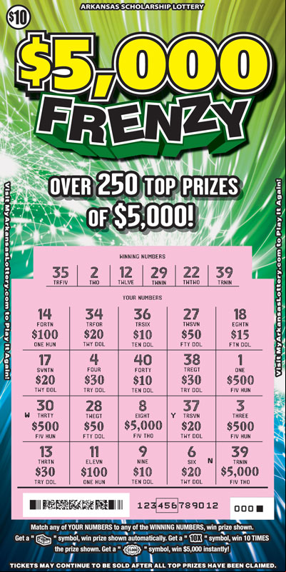 $5,000 Frenzy - Game No. 823 - Uncovered $5,000 Frenzy - Game No. 823
